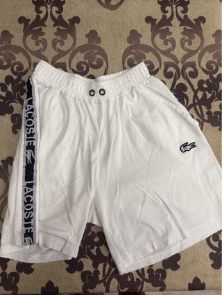 Conjunto Lacoste Blanco Camiseta y Pantalón Corto