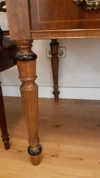 Escritorio vintage madera piel estilo georgiano