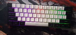Teclado Gaming RGB Negro y Blanco