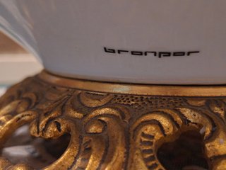 Bombonera Vintage Bronpor Porcelana Bronce decorac
