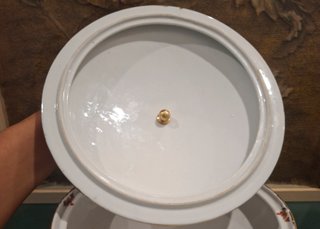 Bombonera Vintage Bronpor Porcelana Bronce decorac