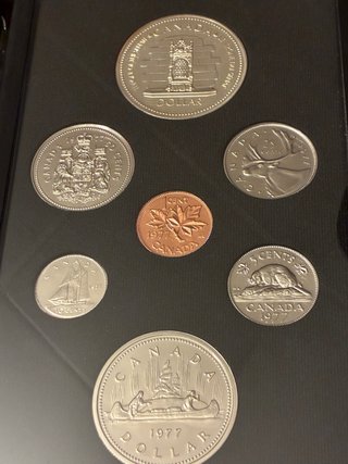 Lote 3 unidades Royal Canadian Mint Set 1977