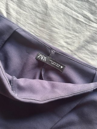 Falda pantalón Zara Morado oscuro
