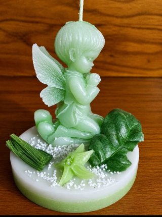 Vela Hada Orando Verde