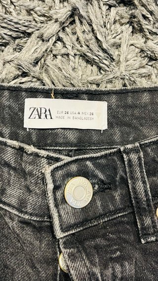 Pantalón Zara Recto Negro Talla 36