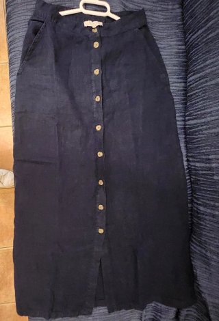 Falda midi mujer azul Designers Society T. S nueva