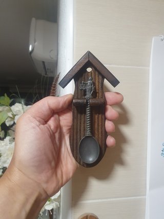 Cuchara peltre vintage Temis Justicia