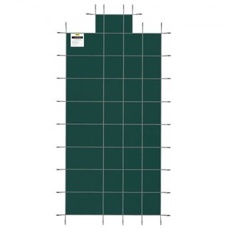 Cubierta de Seguridad para Piscina que se Ajusta a Piscinas Rectangulares Inground de 18x36 pies, Cubierta de Piscina de Seguridad con Escalón Central de 4x10 pies, Cubierta de Piscina Sólida de M...