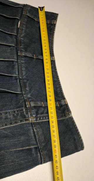 Falda Burberry Plisada Denim talla USA 6