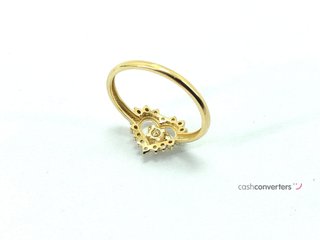 sortija oro 18k con piedra con circonita