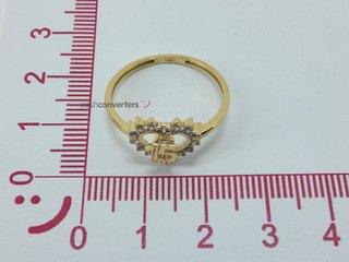 sortija oro 18k con piedra con circonita