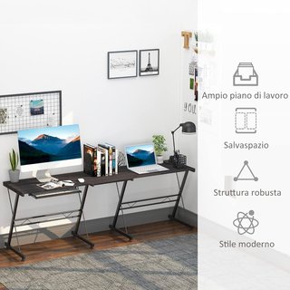 Escritorio Esquinero Moderno Negro Recto Estación De Trabajo Para Computadora Con Compartimento Para Teclado MDF, Metal En Forma De L: 130L X 130P X 73.5A Cm Recto: 210L X 50P X 73.5A Cm Negro