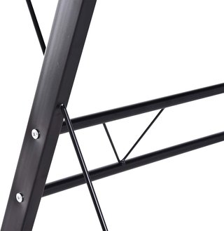 Escritorio Esquinero Moderno Negro Recto Estación De Trabajo Para Computadora Con Compartimento Para Teclado MDF, Metal En Forma De L: 130L X 130P X 73.5A Cm Recto: 210L X 50P X 73.5A Cm Negro