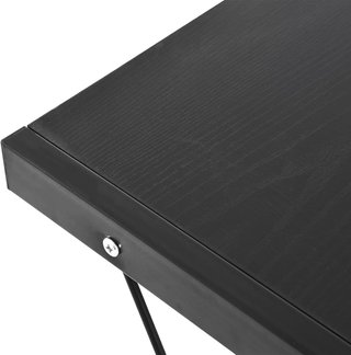 Escritorio Esquinero Moderno Negro Recto Estación De Trabajo Para Computadora Con Compartimento Para Teclado MDF, Metal En Forma De L: 130L X 130P X 73.5A Cm Recto: 210L X 50P X 73.5A Cm Negro