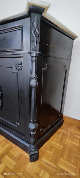 Mueble Antiguo Entredós marrón siglo XIX