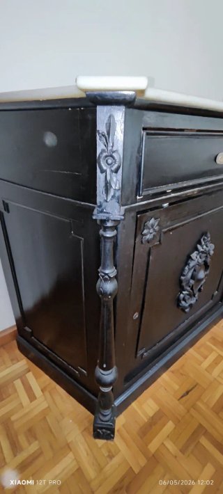 Mueble Antiguo Entredós marrón siglo XIX