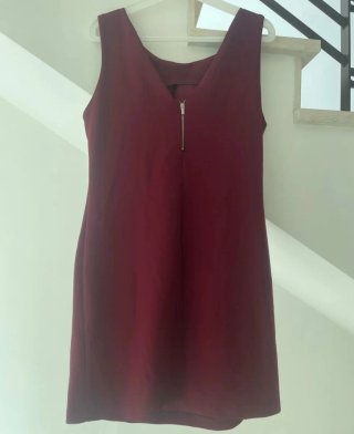 Vestito rosso con zip