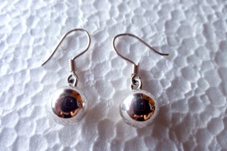 PENDIENTES PLATA DE LEY - BOLAS 8 MM - NUEVOS