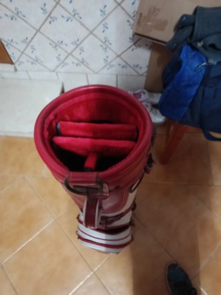 Bolsa de palos de golf antigua