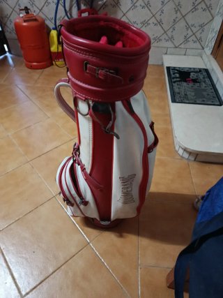 Bolsa de palos de golf antigua