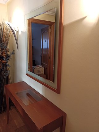 Mueble de entrada madera con cajón