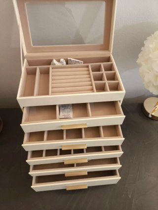 Portagioie grande XXL beige e oro