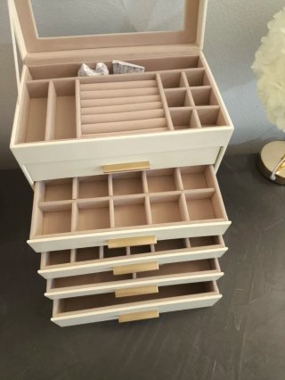 Portagioie grande XXL beige e oro