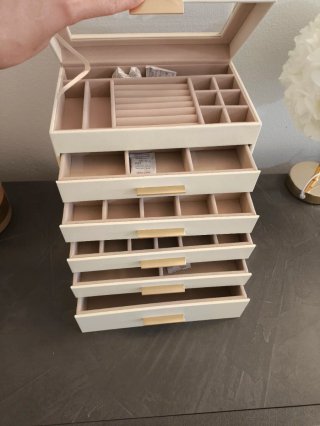 Portagioie grande XXL beige e oro