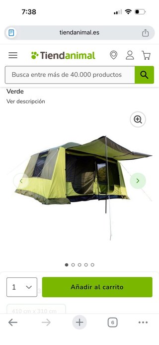 Tienda campaña Outsunny 410x310x225cm
