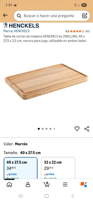 Tabla de cortar Henckels de madera