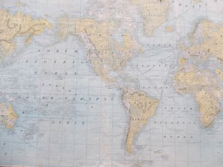Mapa Planisferio Vintage USA