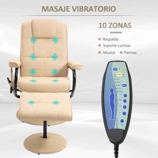 Sillón relax con masaje y reposapiés