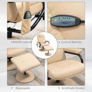 Sillón relax con masaje y reposapiés