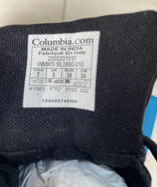 Botas de montaña Columbia negras Número 38