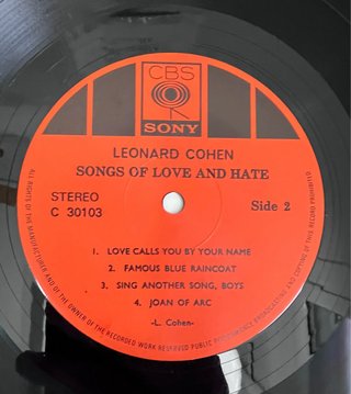 Leonard Cohen - Songs of Love and Hate / vinilo LP