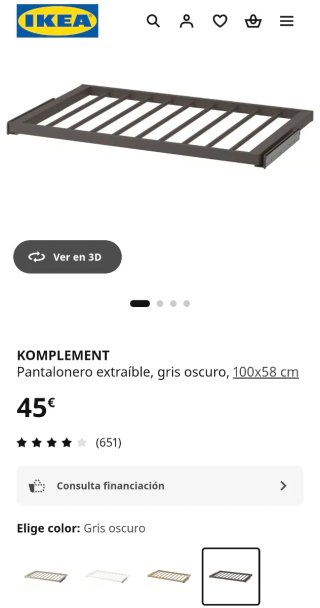 Armario PAX Ikea Marrón con Pantalonero