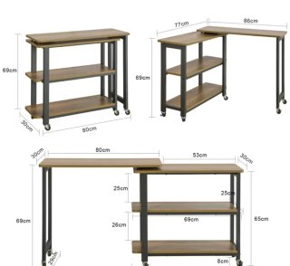 Mesa auxiliar sofá L-shape