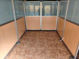 Lote Biombo modular oficina madera y cristal