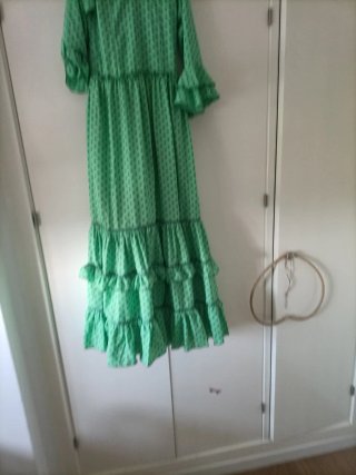 Traje Flamenca Niña Verde Lunares para niña 10/11