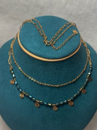 Conjunto collar y pulsera acero inoxidable