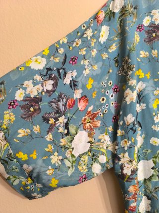 Kimono estampado floral verano
