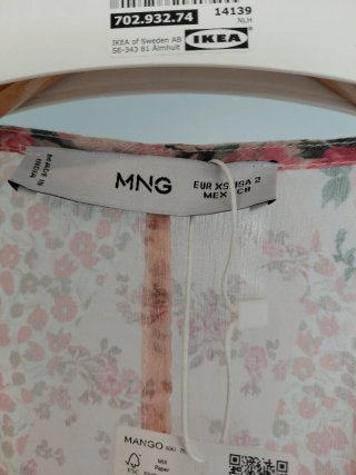 Vestido floral gasa Mango talla XS sin estrenar