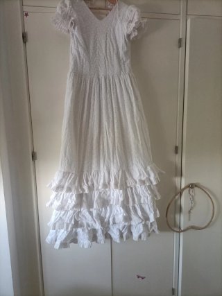 Traje Flamenca Niña Blanco 10/11 años