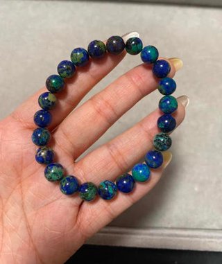 Pulsera de cuentas azul y verde