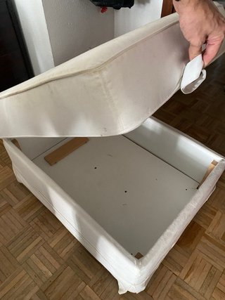 Puff/Reposapiés Almacenaje Blanco IKEA