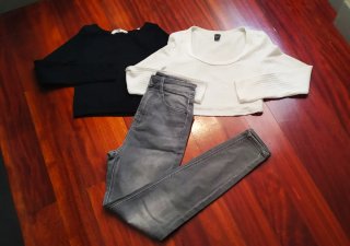 Pantalón Stradivarius gris t. 32
