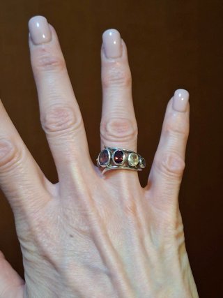 Anello Argento 925 con Pietre dure