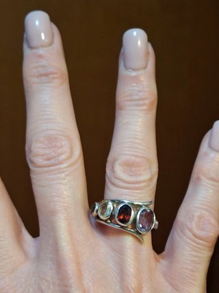 Anello Argento 925 con Pietre dure