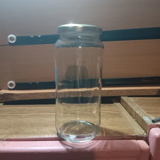 10 Botes de cristal con tapa metálica. 570gr