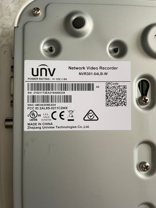 NVR Uniview 4 Canali Wi-Fi UNV NVR301-04LB-W
